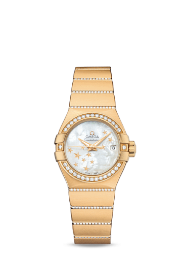 Omega Constellation Co-Axial 27 Brushed Yellow Gold / Diamond / MOP Stars